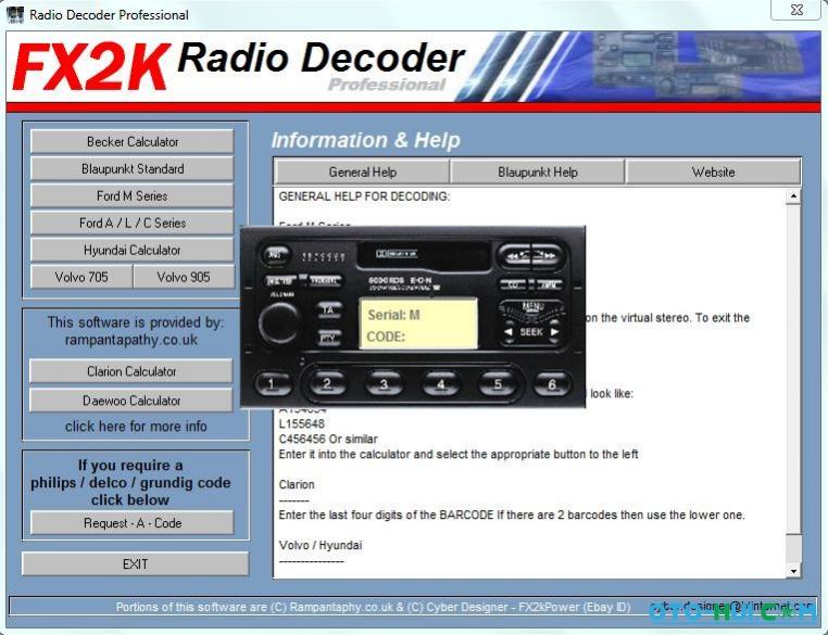 Clarion Radio Decoder Software